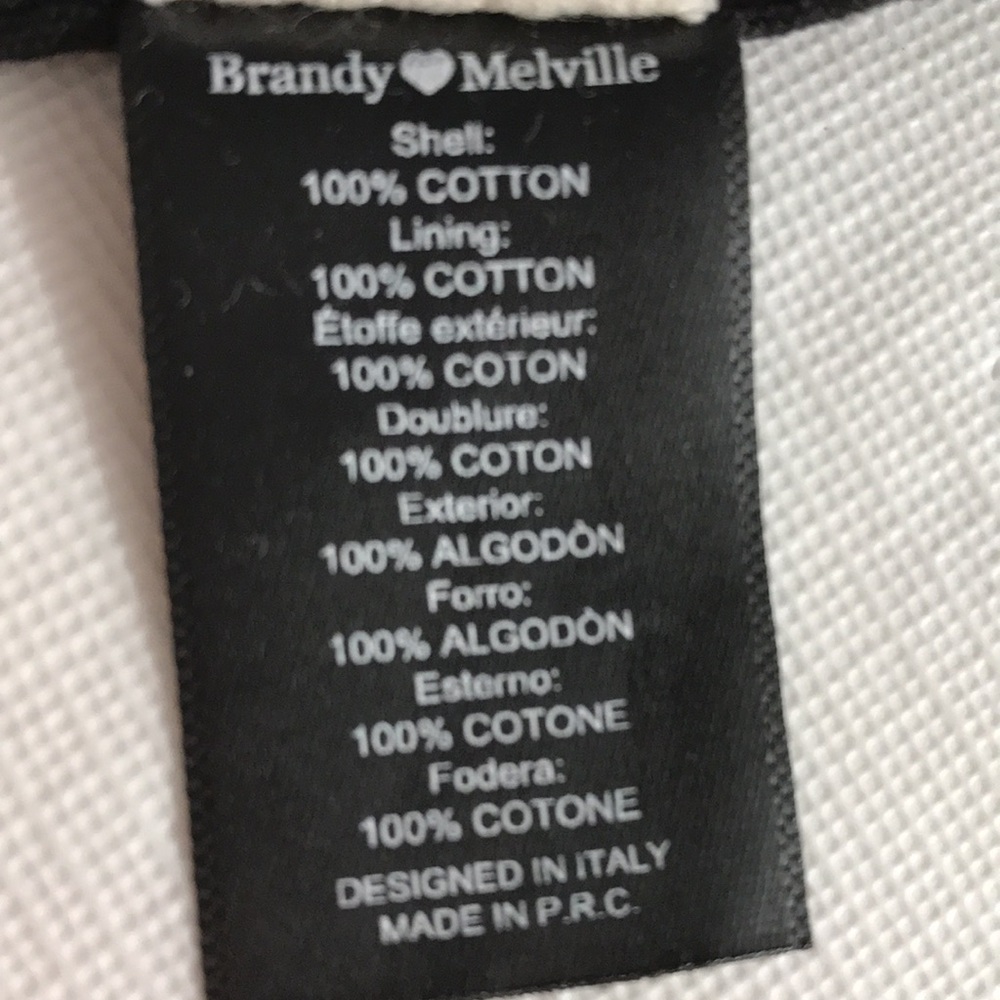 Brandy Melville Black Cotton Mini Phone Crossbody Purse Bag - Picture 4 of 8